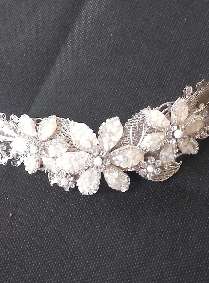 Cinturón novia plata