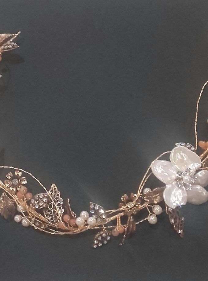 Aplique novia nácar y bronce