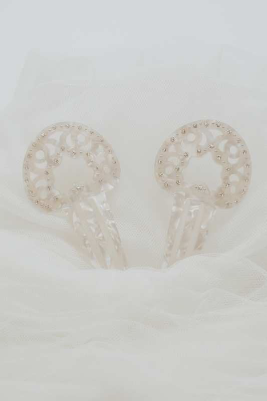 Peinecillos novia abanico