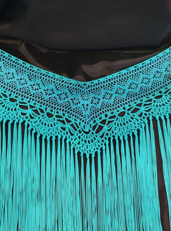 Manton cuquillo turquesa