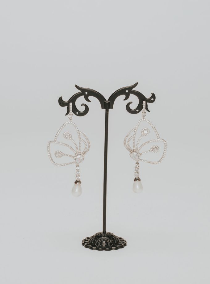 Pendientes perla mariposa