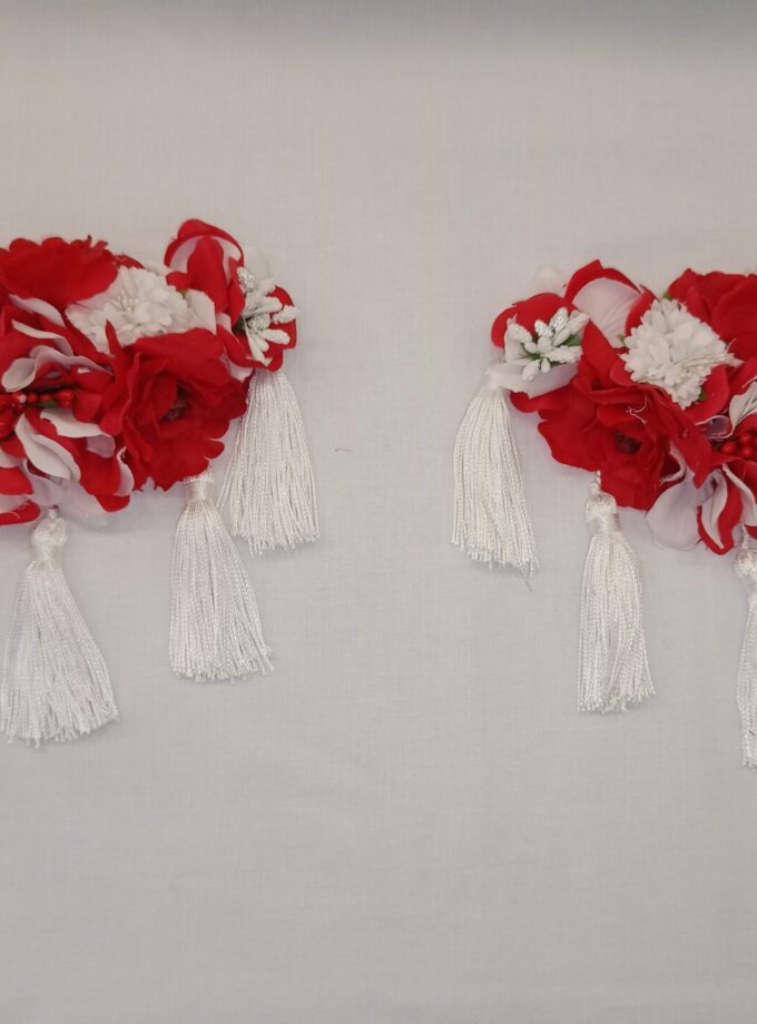 Hombreras de flamenca rojas y blancas